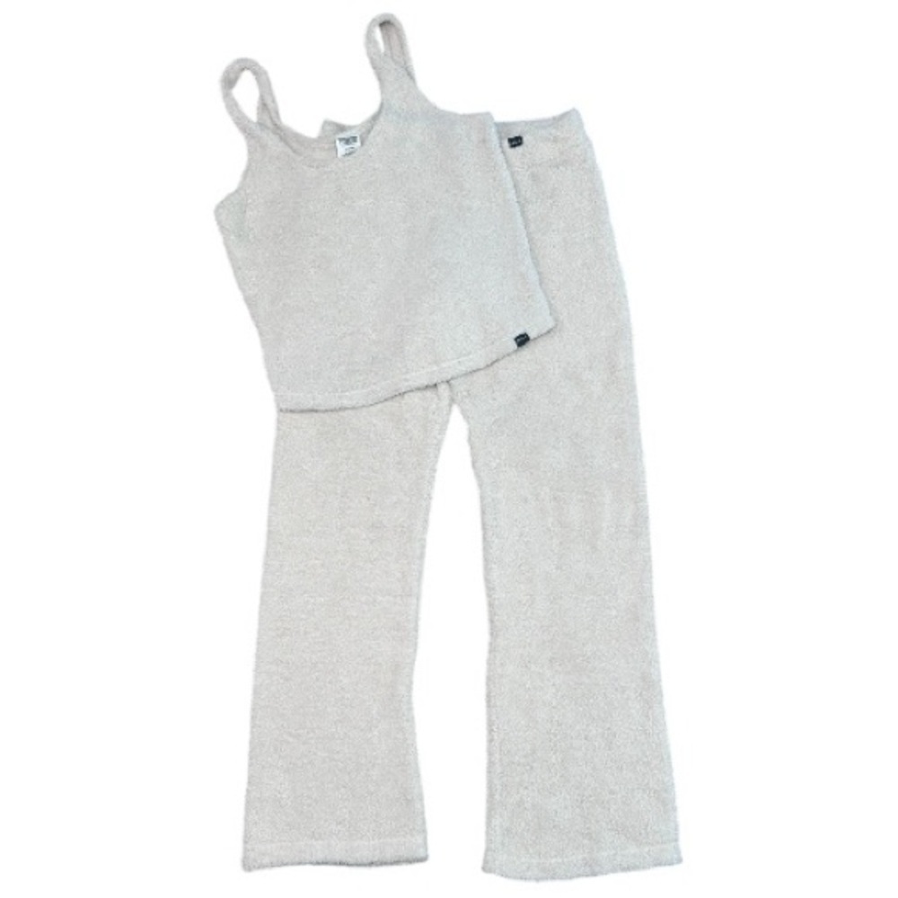 PINK Victoria's Secret Cream Cozy Sleepwear 2-Piece Set